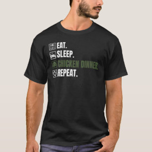 Camiseta Battle Royale Come Duerme Pollo Cena Repite Hombre