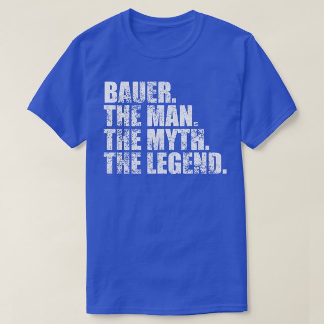 Camiseta Bauer Bauer Nombre de la familia Bauer apellido Ba (Diseño del anverso)