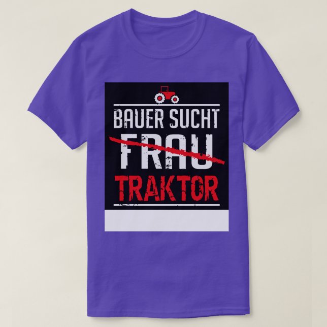 Camiseta Bauer sucht traktor negro (Diseño del anverso)