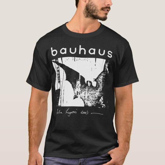 Camiseta Bauhaus - Alas De Murciélago - Vino Blanco Muerto  (Anverso)
