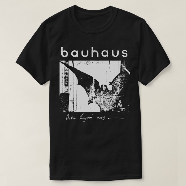 Camiseta Bauhaus Bat Wings Bela Lugosis muerta esencial 1 (Diseño del anverso)