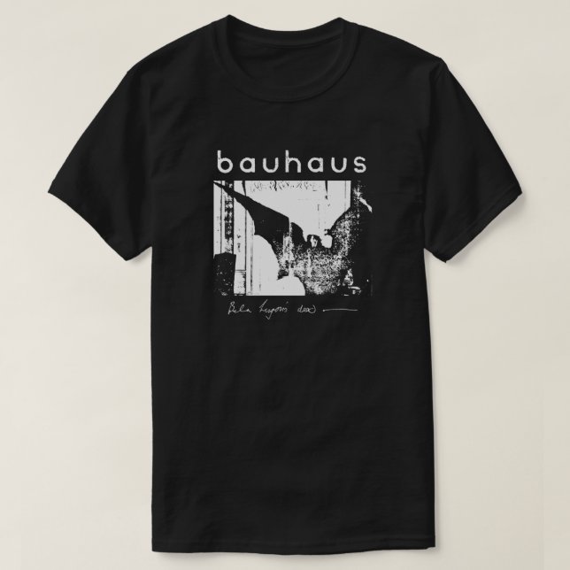 Camiseta Bauhaus - Bat Wings - Esencial muerto de Bela Lugo (Diseño del anverso)