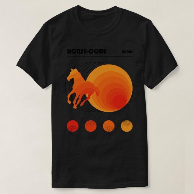 Camiseta Bauhaus Horse Core Naranja (Diseño del anverso)