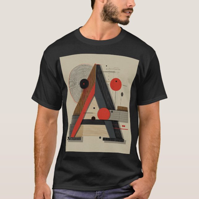 Camiseta Bauhaus-Inspired Geometric Monogram (Anverso)