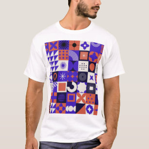 Camiseta Bauhaus Moderno: Patrón Geométrico Negrita.