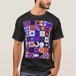 Camiseta Bauhaus Moderno: Patrón Geométrico Negrita.