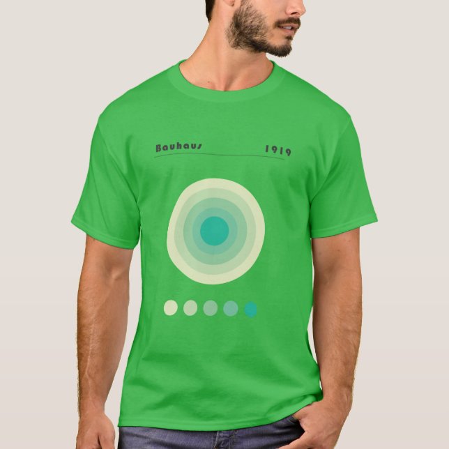 Camiseta Bauhaus Monochromatic Wheel homage Galería moderna (Anverso)