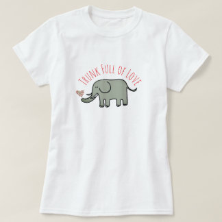 Camiseta Baúl Lleno de Amor Elefante Doodle Adorable