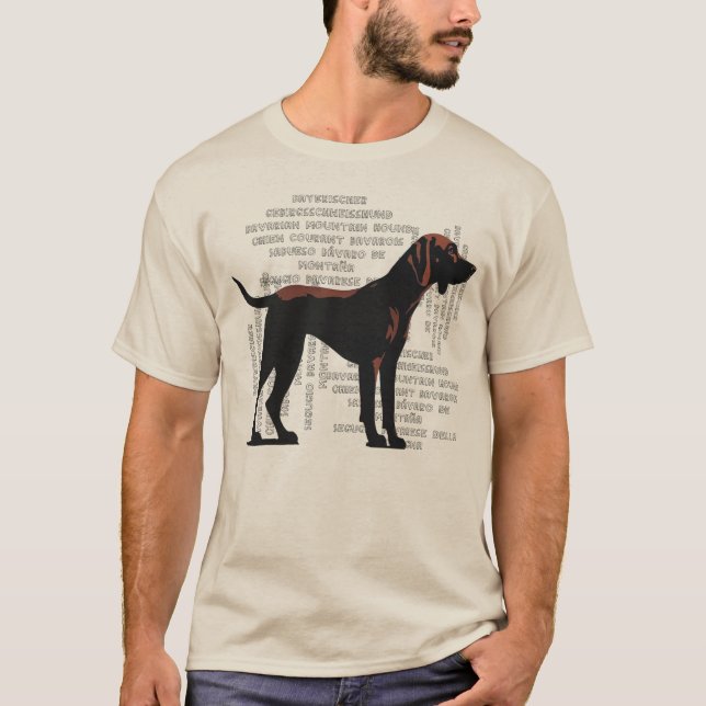 Camiseta  Bavarian Mountain Hound Silhouette T-Shirt (Anverso)