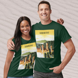 Camiseta Baviera, Alemania, Castillo Alemán, Viajes de Arte