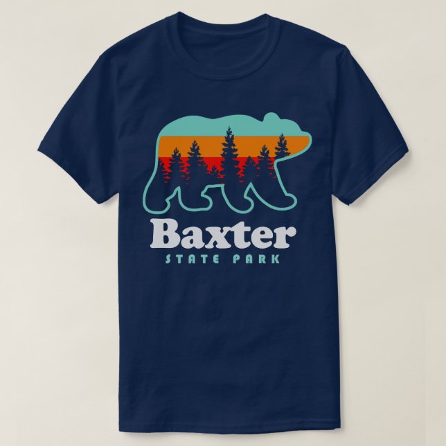 Camiseta Baxter State Park Bear Maine Camping (Diseño del anverso)