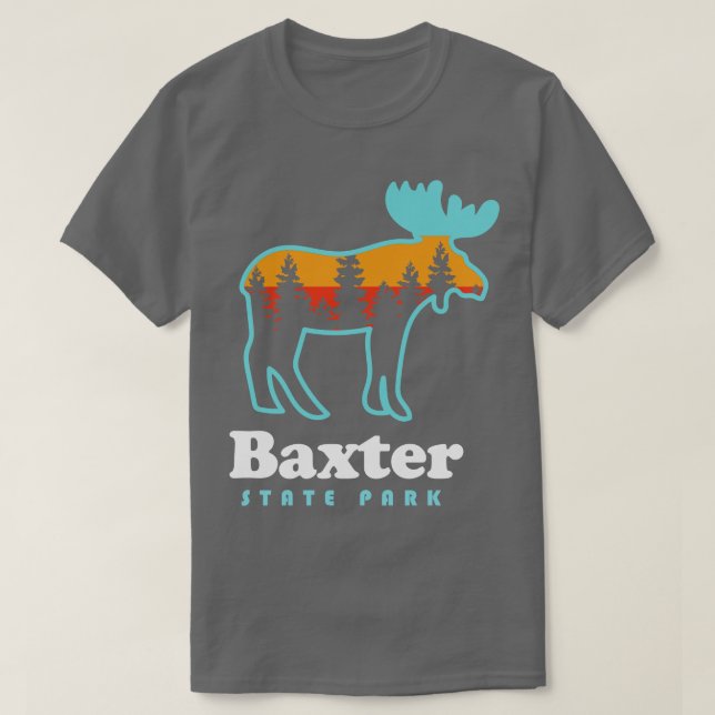 Camiseta Baxter State Park Camping Moose Trails Maine (Diseño del anverso)