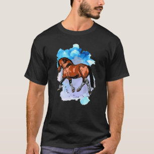 Camiseta Bay Draft Horse Watercolor