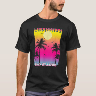 Camiseta Bay St Louis Mississippi MS verano vintage Sunset