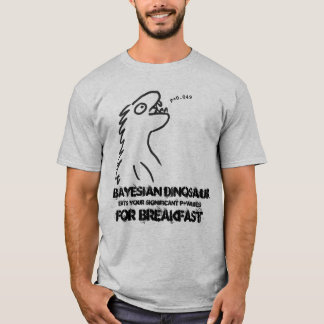 Camiseta Bayesian del dinosaurio para los