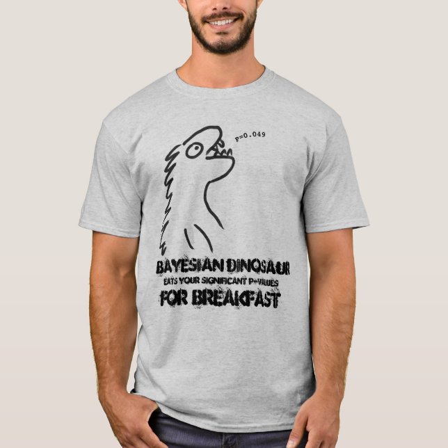 Camiseta Bayesian del dinosaurio para los (Anverso)