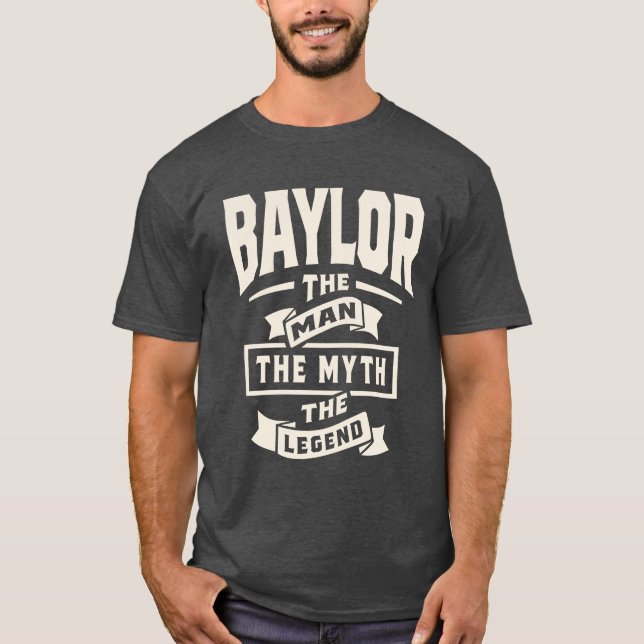 Camiseta Baylor La leyenda del mito del hombre - Nombre de  (Anverso)