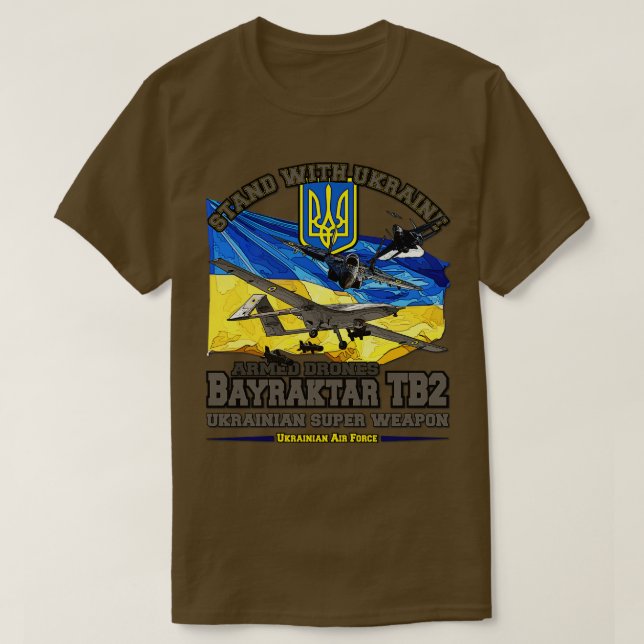 Camiseta Bayraktar TB2 Drone en el ejército ucraniano (Diseño del anverso)