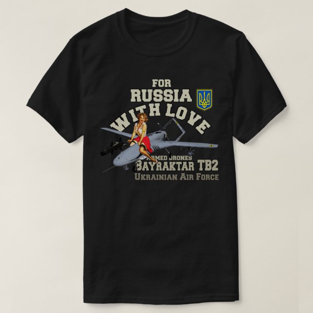 Camiseta BAYRATKAR TB2 Para Rusia con amor (Diseño del anverso)