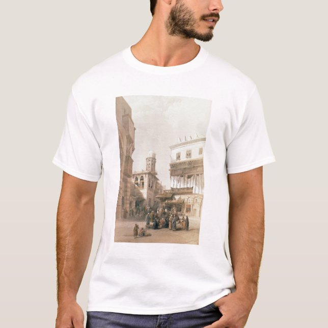 Camiseta Bazar de los caldereros, El Cairo, de "Egipto y (Anverso)