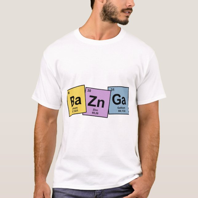 Camiseta Bazinga With Periodic Table Elements (Anverso)