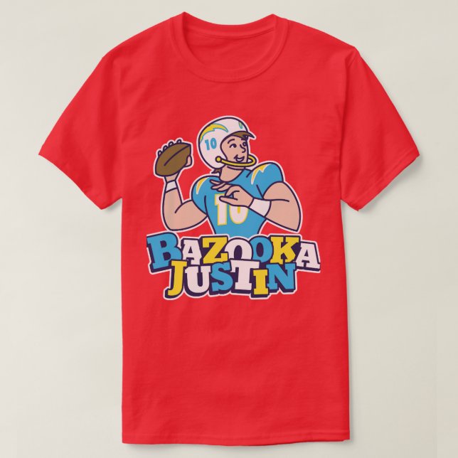 Camiseta Bazooka Justin Chargers (Diseño del anverso)