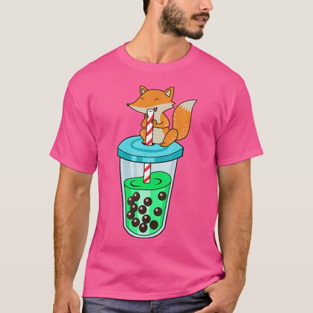 Camiseta Bbble Tea Women Fox Boba Tea Fox (Anverso)