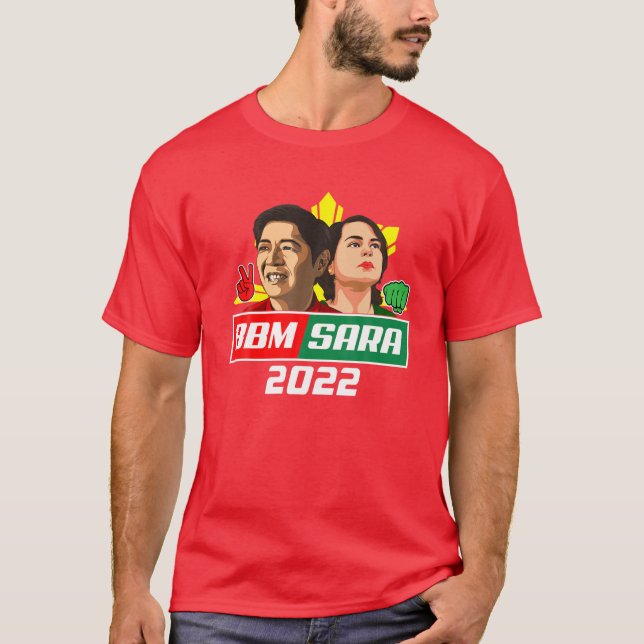 Camiseta BBM Sara 2022 Presidente Bong Marcos Red Duterte I (Anverso)