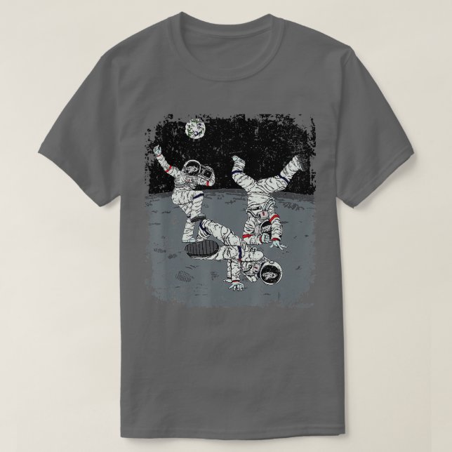 Camiseta Bboy   Breakdancing Astronauts On he Moon  (Diseño del anverso)