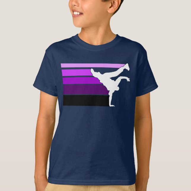Camiseta BBOY gradiente prpl que hijos (Anverso)
