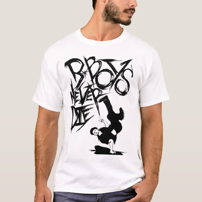 CAMISETA BBOY NUNCA MUEREN (Anverso)