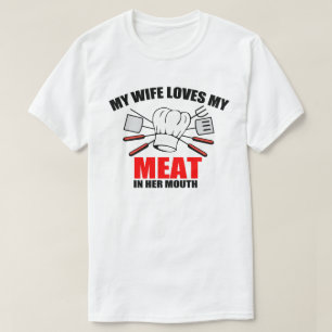 Camiseta BBQ, a mi esposa le encanta mi carne.