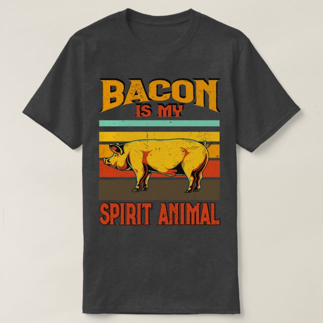 Camiseta Bbq Bacon Es Mi Espíritu Carne Animal Fumar Barbes (Diseño del anverso)