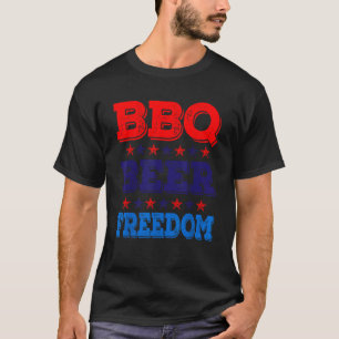 Camiseta BBQ Cerveza Libertad América Fiesta 4 de julio Sum