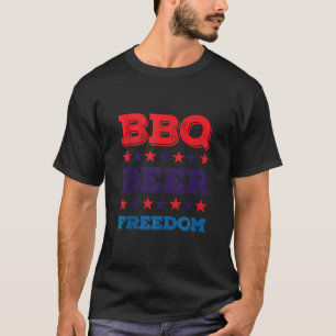 Camiseta BBQ Cerveza Libertad Estados Unidos Fiesta 4 de ju