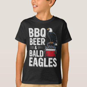 Camiseta Bbq, Cerveza Y Águilas Calvas - Gracioso 4 De Juli
