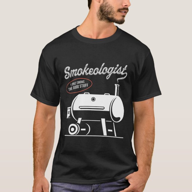 Camiseta Bbq Dad Funny Smoat Fumador Rbe (Anverso)