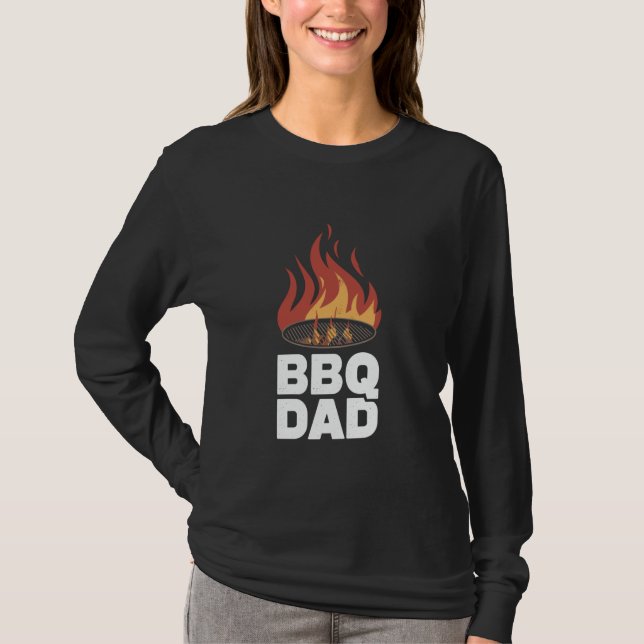 Camiseta BBQ Dad Pun Smoking Meat Diseña sobre la carne fum (Anverso)
