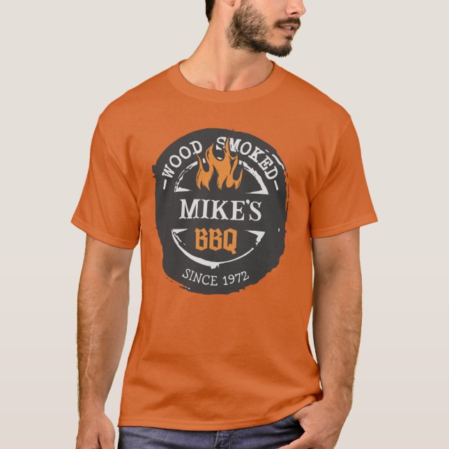 Camiseta BBQ de nombre personalizado (Anverso)