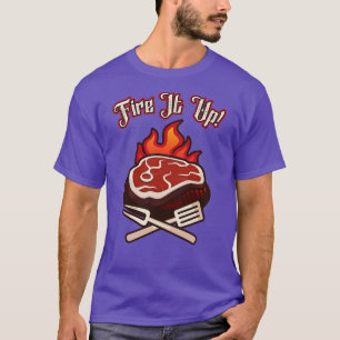 Camiseta BBQ Fire It Up Grill Lover Grilling Stein