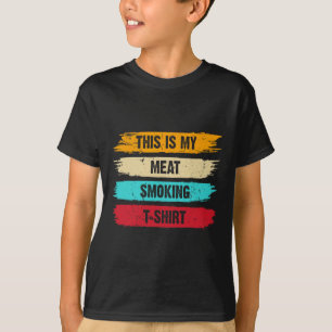 Camiseta Bbq Fumador Tema Retro - Vintage Mi Carne Fumar
