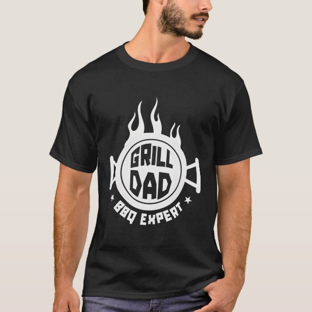 Camiseta Bbq Grill Barbecue Barbeque Meat Grilling Dad (Anverso)