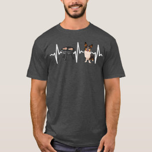 Camiseta BBQ Grill Barbecue Cardigan Welsh Corgi Heartbeat 