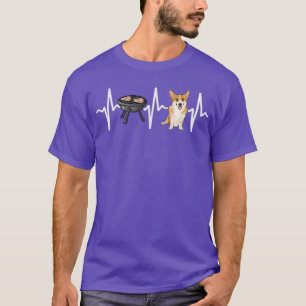 Camiseta BBQ Grill Barbecue Pembroke Welsh Corgi Heartbeat