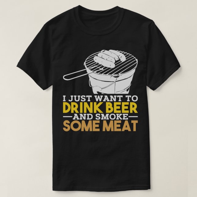 Camiseta BBQ Grill Beer dice 3 (Diseño del anverso)
