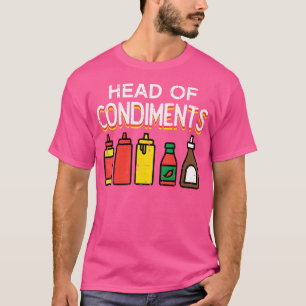 Camiseta Bbq Head Of Condiments Funny Barbecue Grill