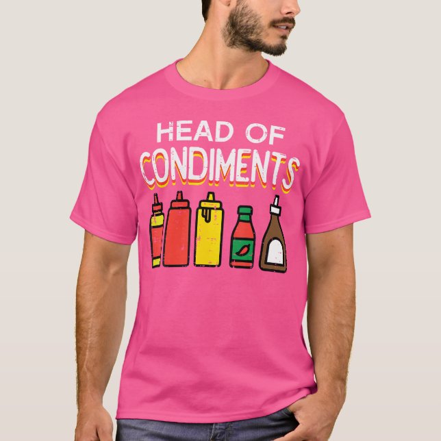 Camiseta Bbq Head Of Condiments Funny Barbecue Grill (Anverso)