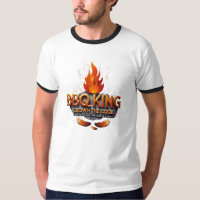 BBQ King - Retro Chef Gorra Ringer Tee