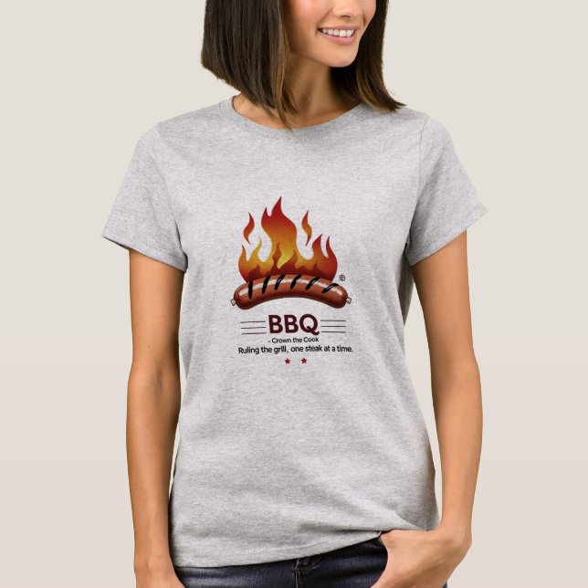 Camiseta BBQ King - Tee negrita y divertido para las reinas (Anverso)