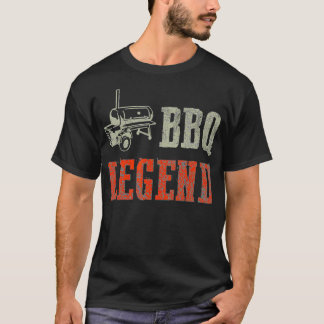 Camiseta BBQ Leyenda Fumar carne BBQ Accesorios Vintage B